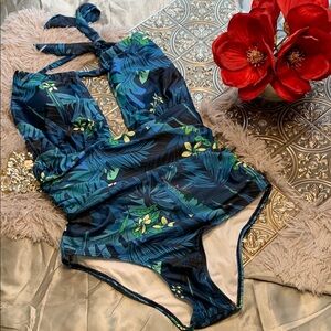 🌹Tropical Blue Sexy One Piece Women’s Swimsuit •